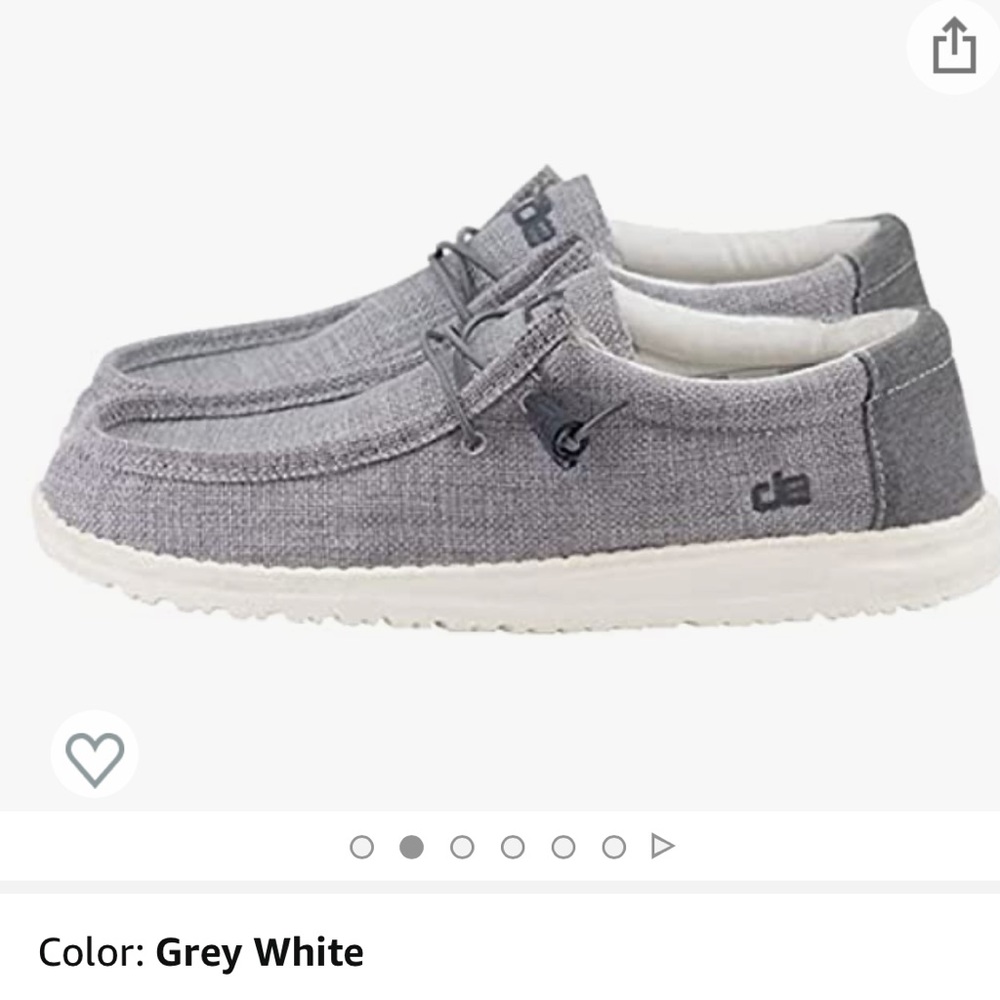 Men’s Hey Dude Wally loafers, light grey sz 13